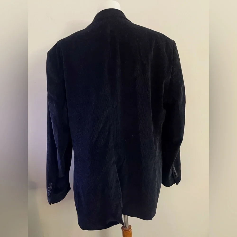 Vintage Corduroy Antonio Bove' Men's Classic Black Blazer Fall Workwear Holiday
